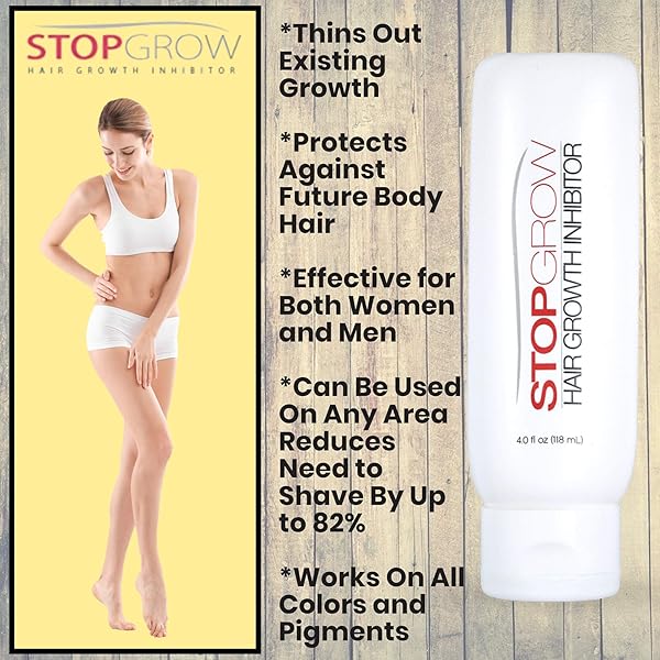Stop Grow Hair Growth Inhibitor for Women and Men Ultra Hair Removal 1 Bottle Effective Solution for Smooth Skin - View 2 of 2