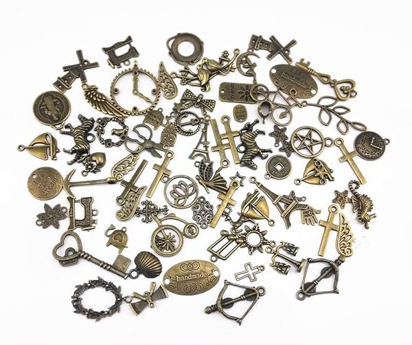 yueton Yueton 100g Antique Charms Pendants - 70 Assorted Bronze Jewelry Making Accessories - View 3 of 4