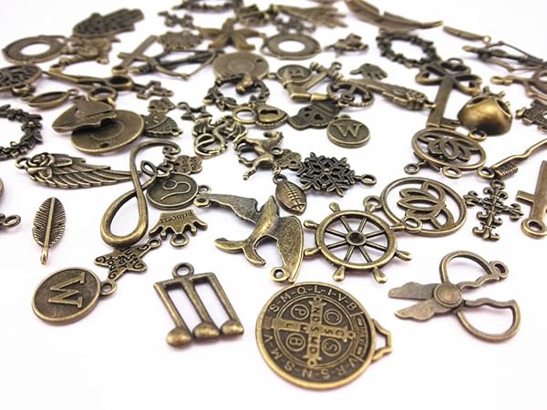 yueton Yueton 100g Antique Charms Pendants - 70 Assorted Bronze Jewelry Making Accessories - View 4 of 4
