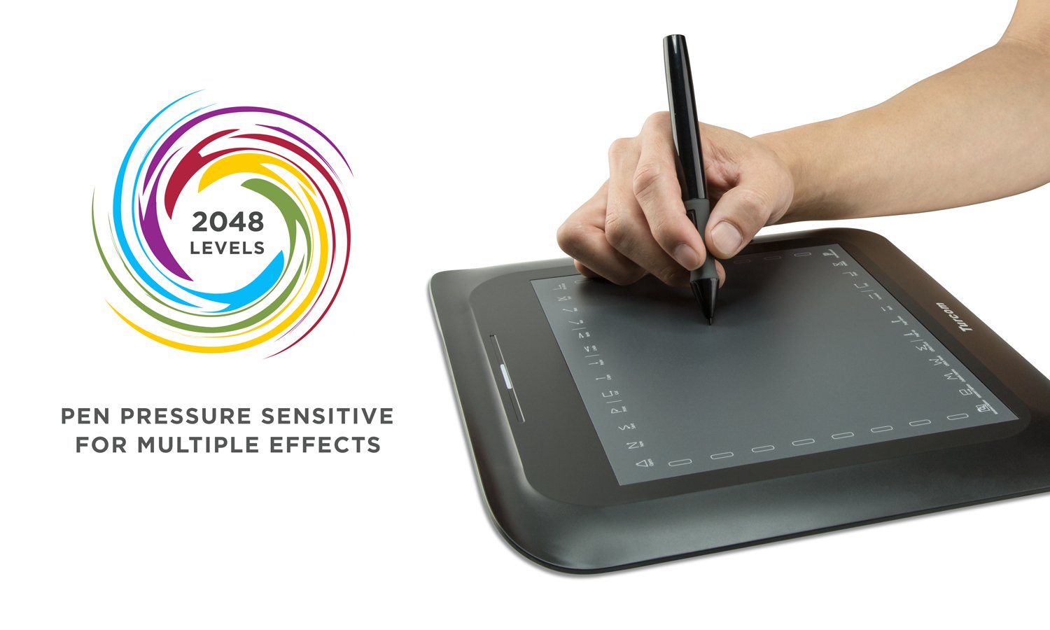 Turcom Turcom TS-6608 Graphic Tablet 8x6 Inches Drawing Tablet with Pen for PC and Mac 2048 Levels Pressure Sensitivity 5080 LPI - View 3 of 9