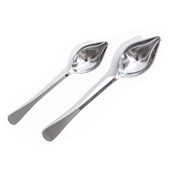 Orange Zest Professional 2-Piece Culinary Saucier Plating Kit: Precision Sauce Decorating Spoons with Stainless Tapered Spouts - View 2 of 4