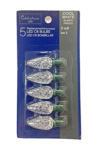 CELEBRATIONS Buy Celebrations REPLC LED C6 Bulb CW 5PK - Bright White Lighting for Festive Decor - View 4 of 4