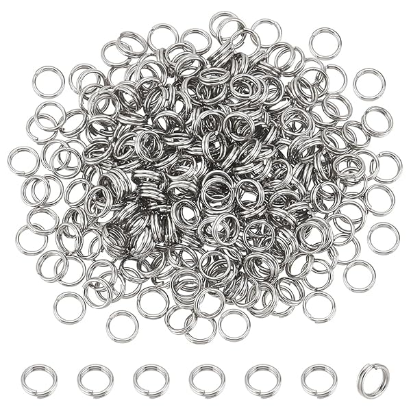 PH PandaHall 5mm Split Rings - 290pcs 304 Stainless Steel Double Loop Jump Rings for Jewelry Making & DIY Crafts