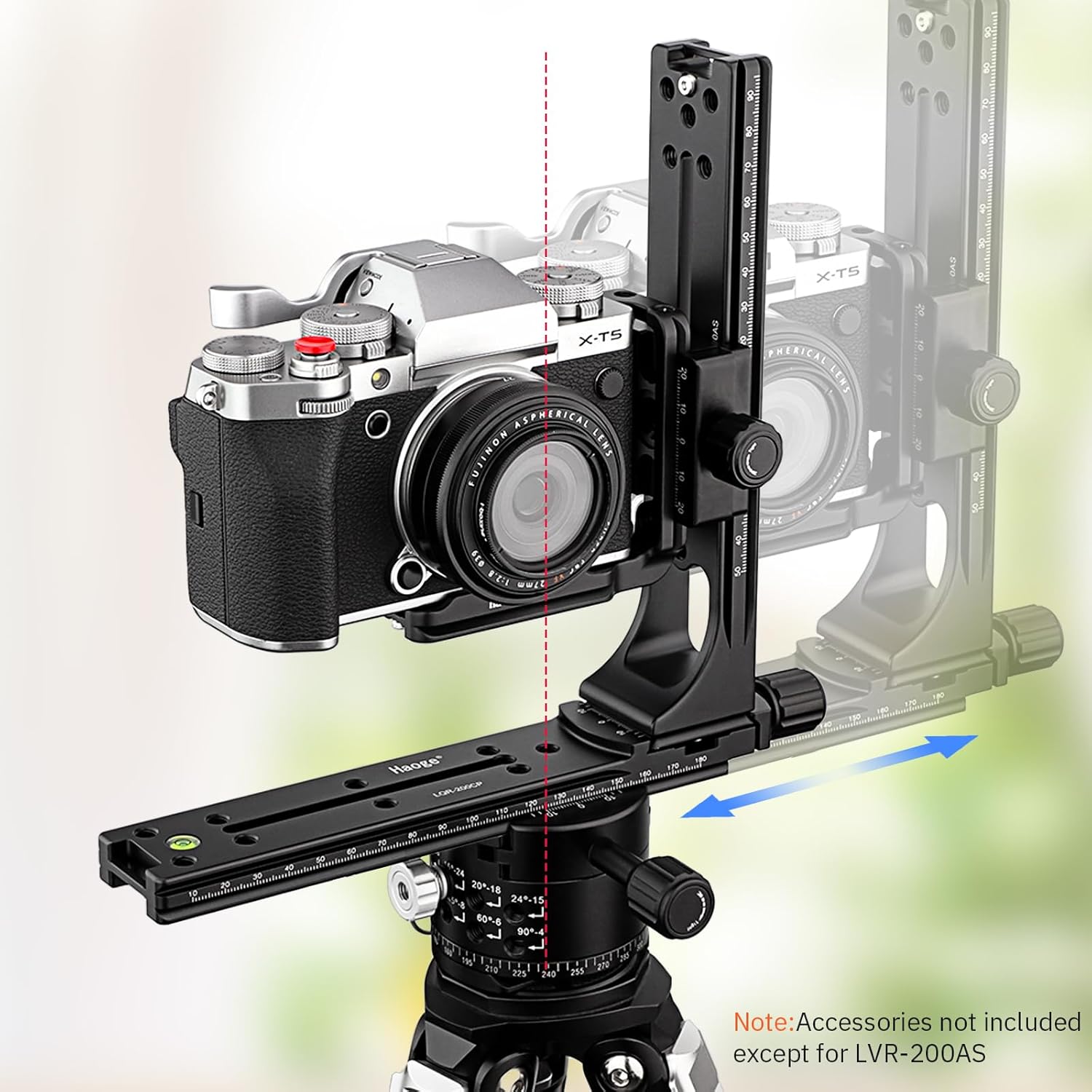 Haoge Haoge LVR-200AS 200mm Dual Dovetails Nodal Slide Vertical Rail Quick Release Compatible with Arca-Swiss and SUNWAYFOTO - View 6 of 9