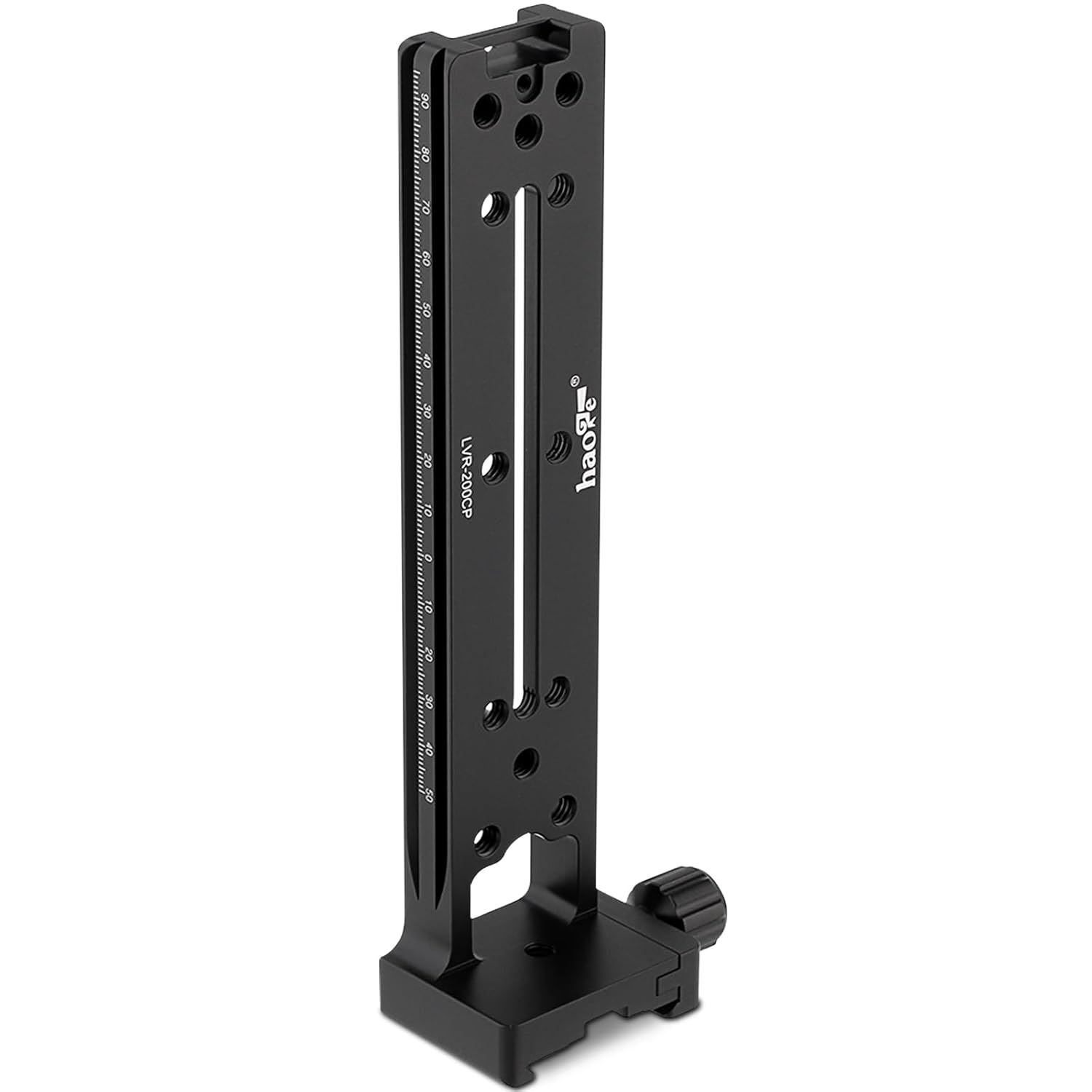 Haoge LVR-200CP 200mm Dual Dovetails Nodal Slide Vertical Rail with Quick Release Clamp for Arca-Swiss SUNWAYFOTO