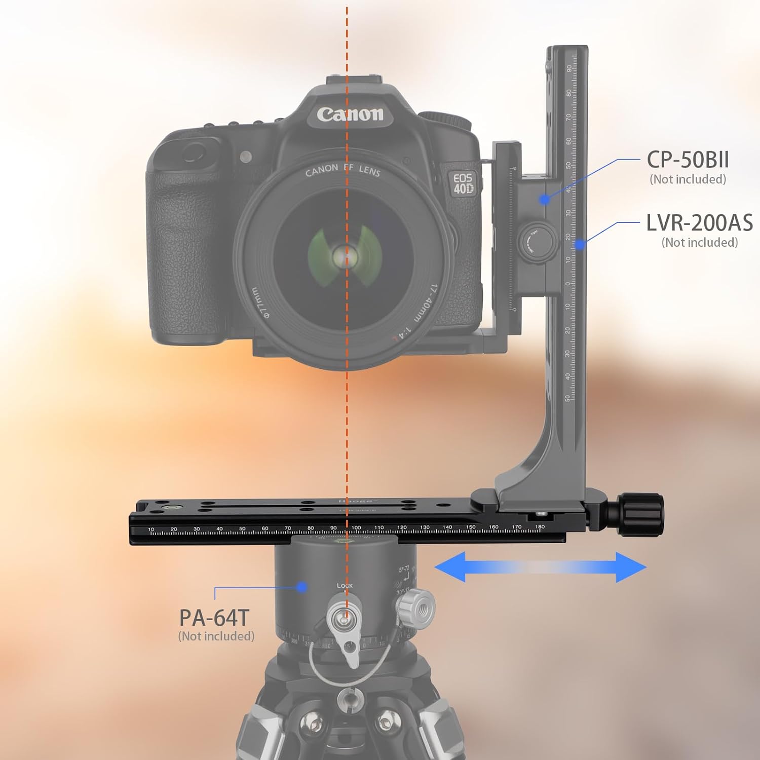 Haoge Haoge 200mm Nodal Slide Double Dovetail Focusing Rail Plate with Quick Release Clamp for Camera Panoramic and Macro Photography - View 6 of 8