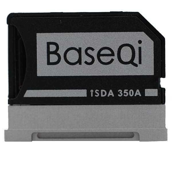 BaseQi BASEQI Aluminum MicroSD Adapter for Microsoft Surface Book 13.5&amp;quot; (Model-350A) - Add up to 1TB of extra storage space