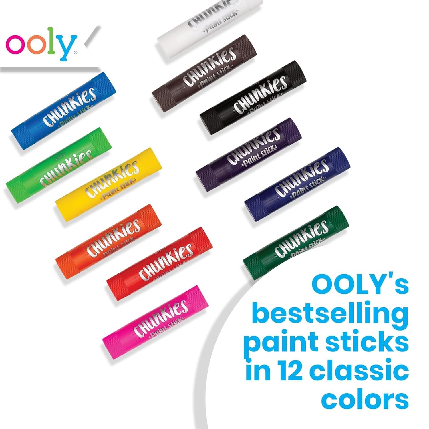 Ooly Ooly Chunkies 12 Mess Free Paint Sticks Kid Safe Quick Drying Art Supplies for Toddlers and Kids - View 2 of 9