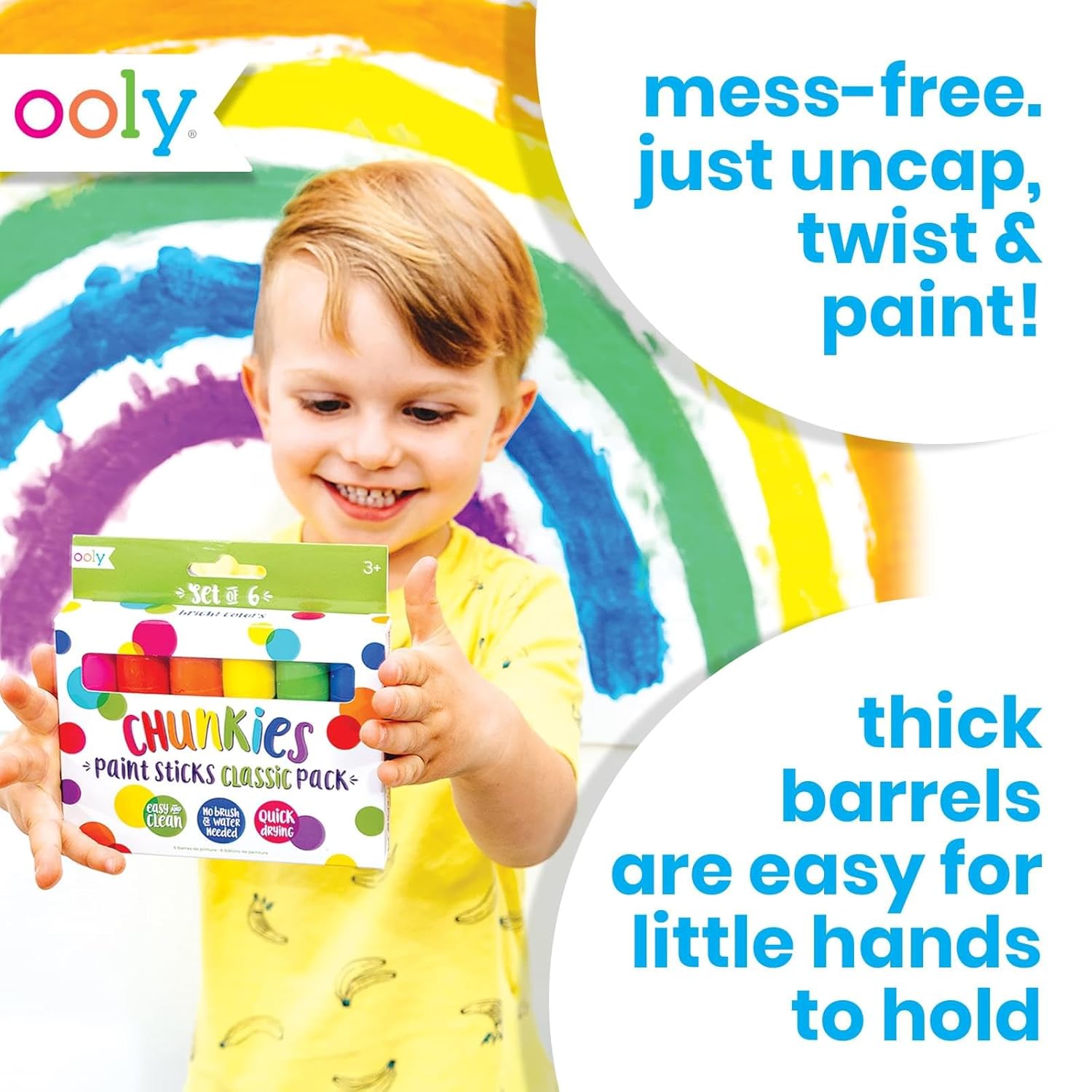 Ooly Ooly Chunkies 12 Mess Free Paint Sticks Kid Safe Quick Drying Art Supplies for Toddlers and Kids - View 6 of 9