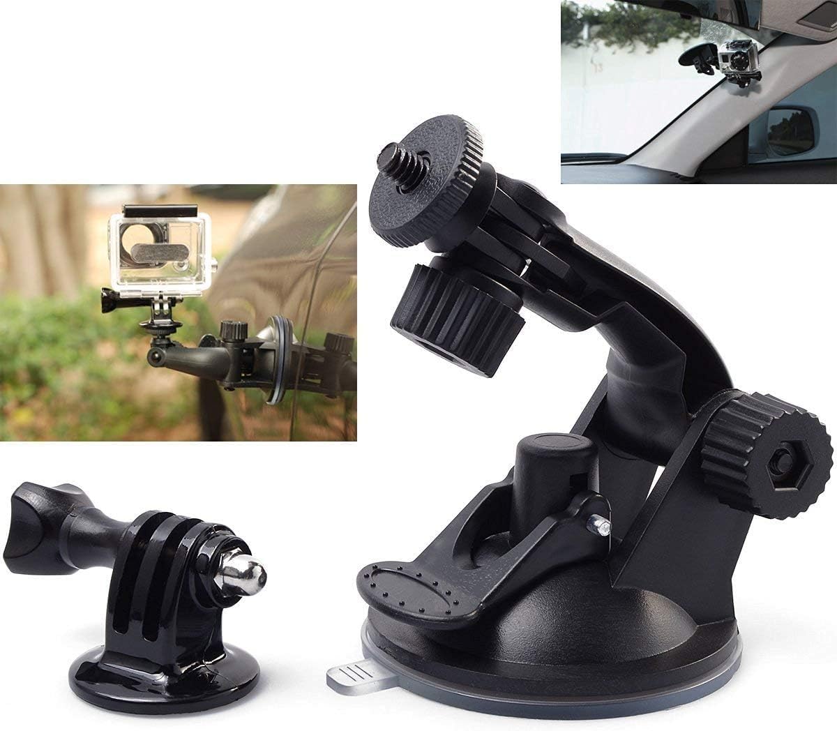Suction Cup Mount for GoPro Hero 13 12 11 10 9 8 AKASO Brave 4 7 Insta360 DJI Osmo Action Car Windshield Camera Mount - View 4 of 9