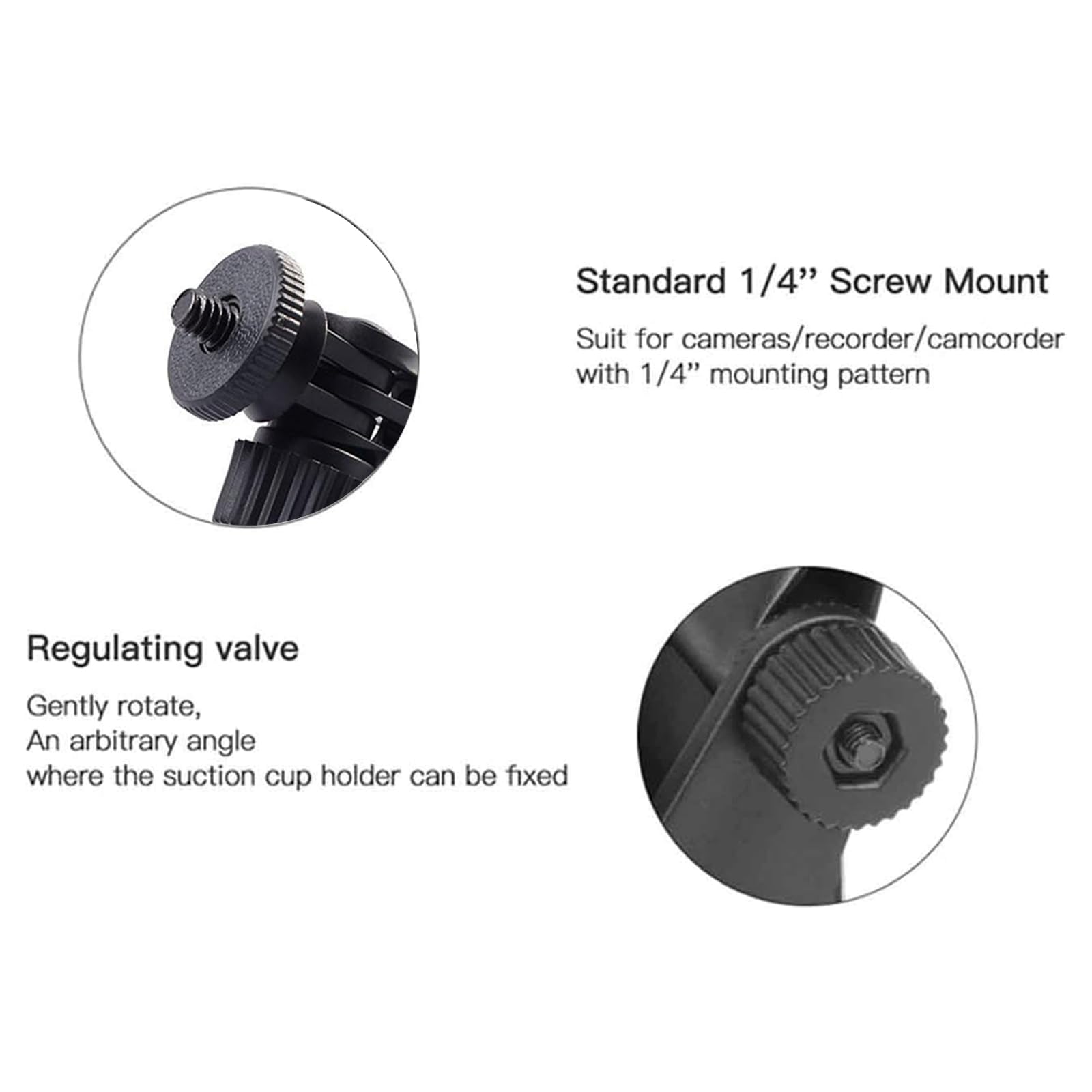 Suction Cup Mount for GoPro Hero 13 12 11 10 9 8 AKASO Brave 4 7 Insta360 DJI Osmo Action Car Windshield Camera Mount - View 7 of 9