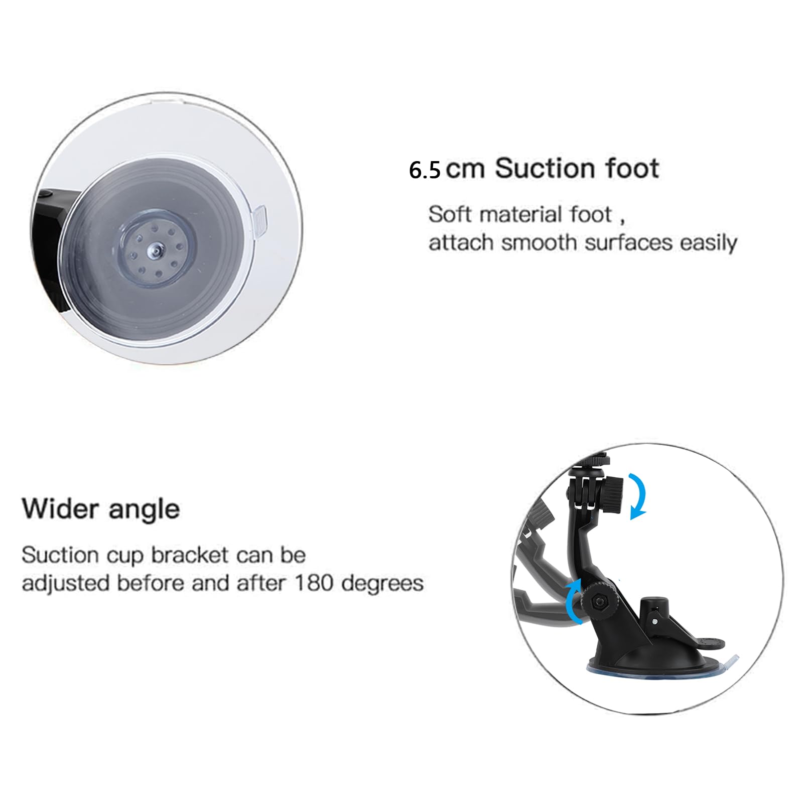 Suction Cup Mount for GoPro Hero 13 12 11 10 9 8 AKASO Brave 4 7 Insta360 DJI Osmo Action Car Windshield Camera Mount - View 8 of 9