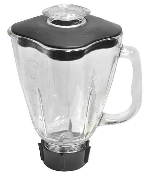 Ronnel Collection 6-Piece Oster Blender Glass Jar Set Replacement - 1.6L Square Kit for Perfect Blending