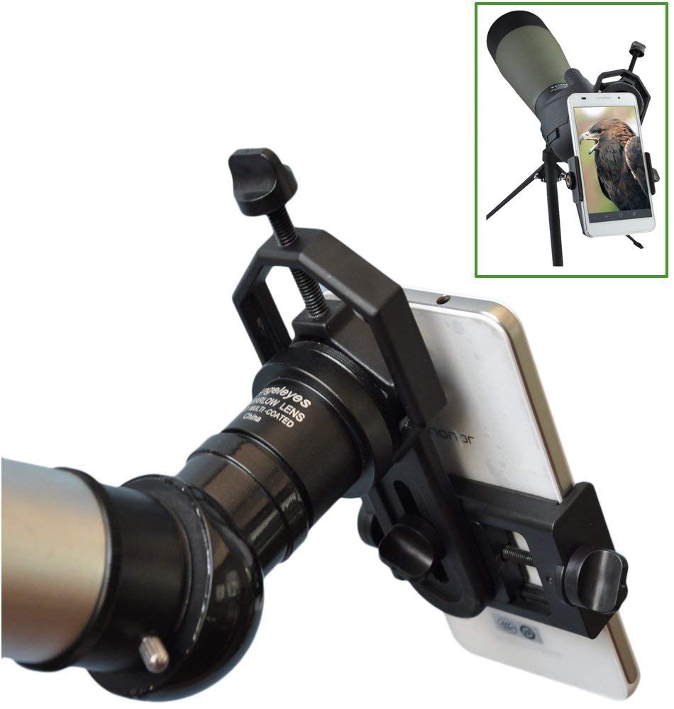 AccessoryBasics Binocular Spotting Scope Telescope Adapter for iPhone 6s 6 SE Galaxy Note S7 S6 Edge LG G5 G4 V10 Smartphone Video Recording - View 4 of 8