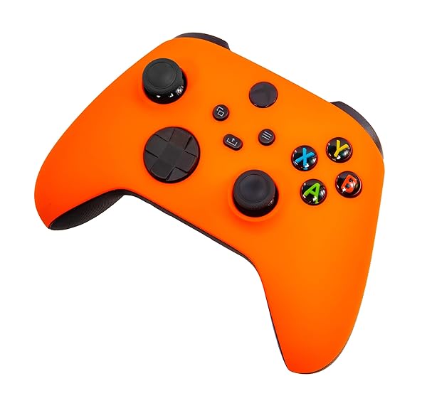 Crazy Controllerz Custom Soft Touch Xbox One Series X/S Controller - Neon Orange, Enhanced Grip & Comfort - View 5 of 9