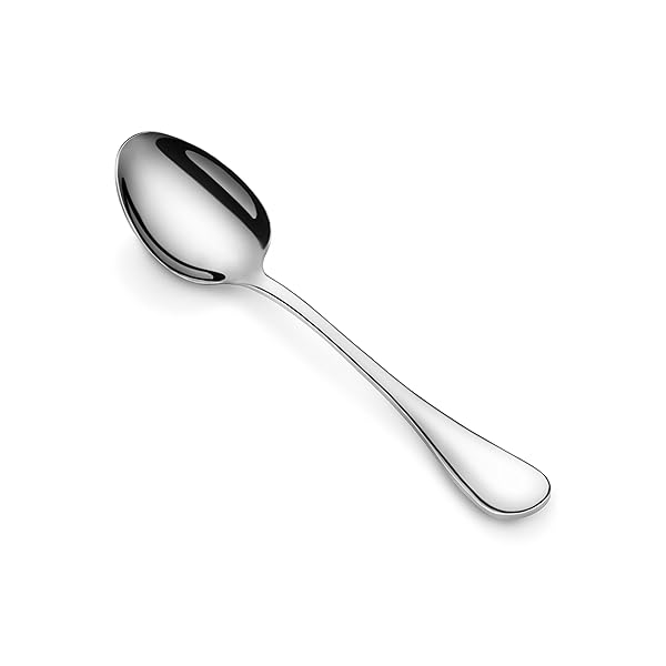 Artaste Artaste 56396 Rain Stainless Steel Espresso Spoons Set of 6 - 4.85-Inch Silver Elegance