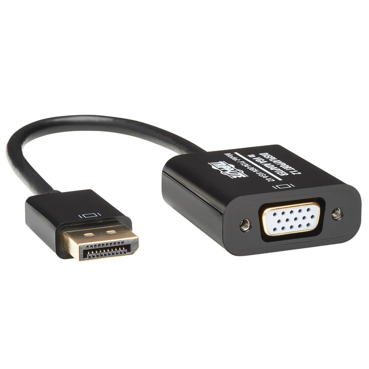 TRIPP LITE Eaton Tripp Lite DisplayPort to VGA Adapter Cable Active Converter 6 Inches DP to VGA with 3 Year Warranty