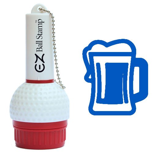 ProMarking EZBallStamp Golf Ball Stamp Blue Beer Mug for Personalized Golf Gifts and Fun Golf Accessories