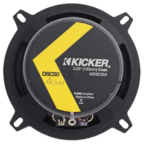 KICKER "Pair Kicker 43DSC504 200W 5.25" 2-Way Car Audio Speakers - High-Quality Sound Upgrade" - View 4 of 10