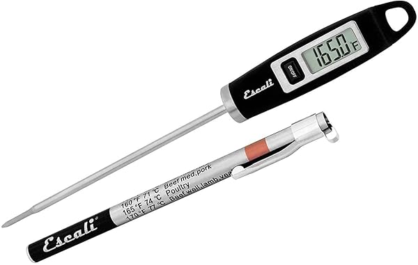 Escali Escali DH1 Gourmet Digital Meat Thermometer Extra Long Probe NSF Certified Black for Perfect Cooking Every Time