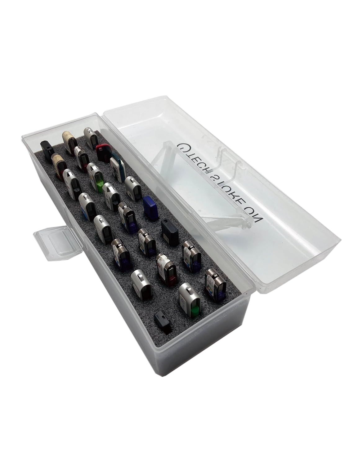 TECH STORE ON TECH STORE Flash USB Thumb Drive Holder Storage Organizer Case Antistatic Shockproof Medium 24 USB Slots - View 6 of 6