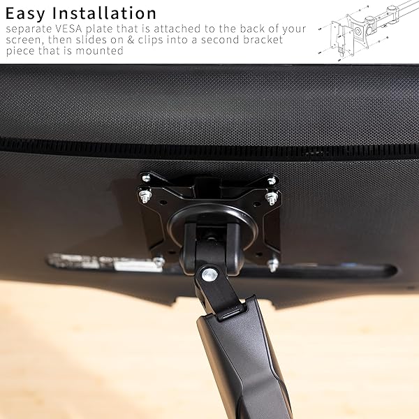 VIVO VIVO VESA Mount Quick Release Bracket Kit for Easy LCD Monitor & TV Screen Mounting - Stand-VAD2 - View 8 of 10