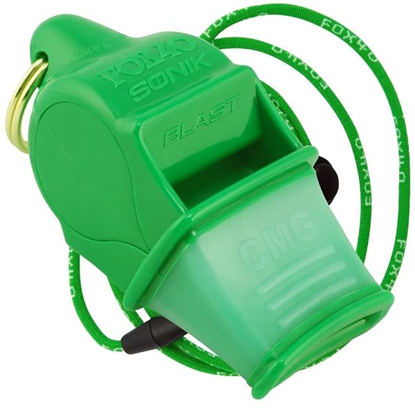Fox 40 Fox 40 Sonik Blast CMG Pealess Safety Whistle 120 dB - Green 9203-1408 for Ultimate Safety