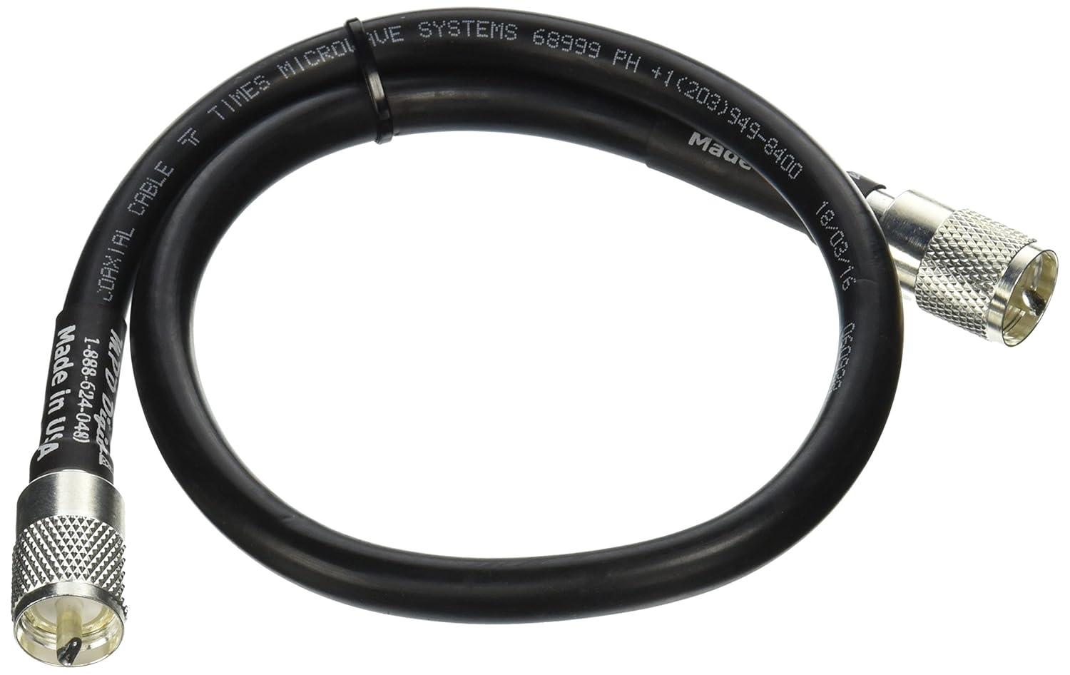 MPD Digital MPD Digital LMR400UF Coax Cable 2 FT UHF PL259 Male Connectors Low Loss for CB Ham Radio Hotspot WiFi Radio Transmitters Antenna