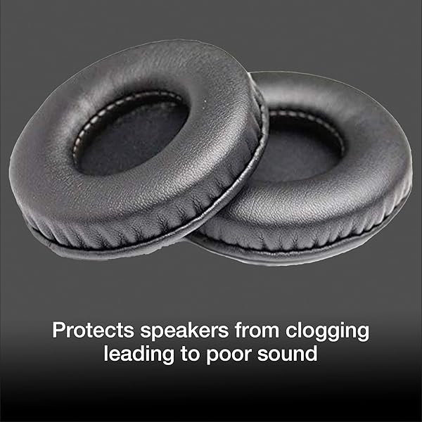 Global Teck Worldwide Global Teck Premium Leatherette Ear Pads 2pk Compatible with BlueParrott Plantronics Jabra and VXI Headsets - View 3 of 8