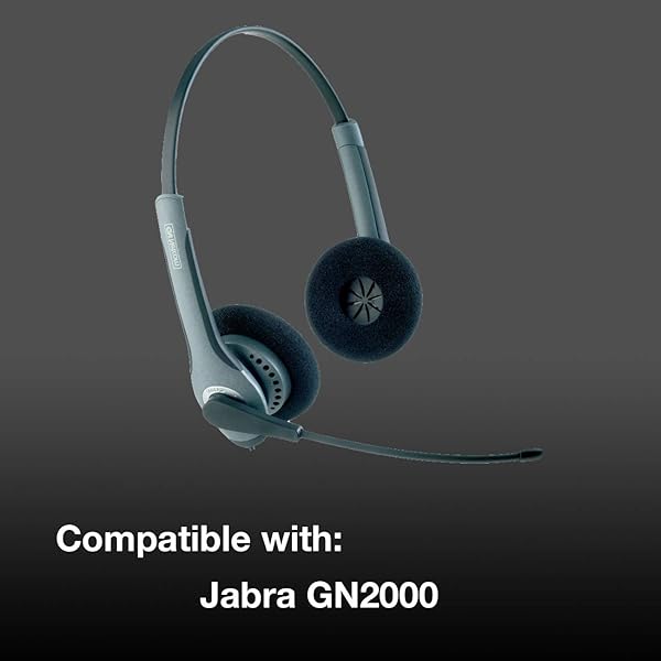 Global Teck Worldwide Global Teck Premium Leatherette Ear Pads 2pk Compatible with BlueParrott Plantronics Jabra and VXI Headsets - View 5 of 8