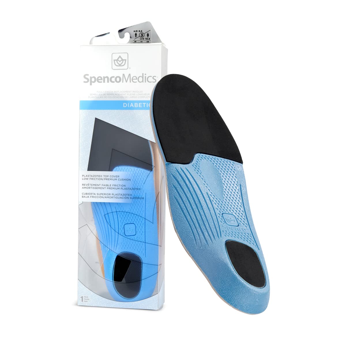 Spenco Medics Diabetics Plus Full Length Arch Support Insole for Men Size 14-15.5 - View 3 of 4