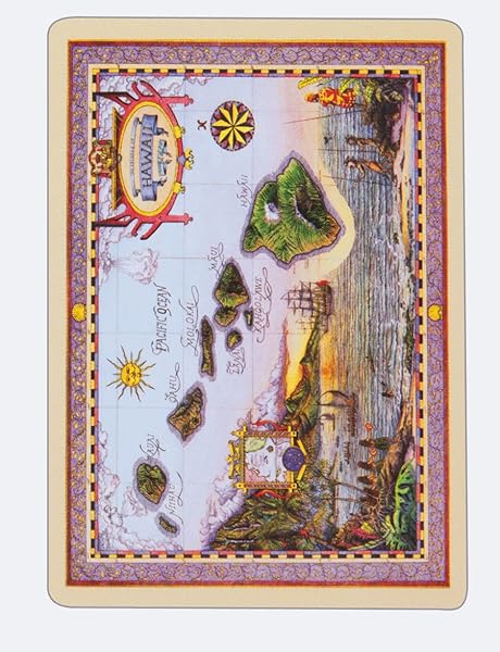 Pacifica Island Art Pacifica Island Art Vintage Hawaiian Playing Cards Map of Old Hawaii by Steve Strickland Collectible Deck for Card Games and Decor - View 2 of 3