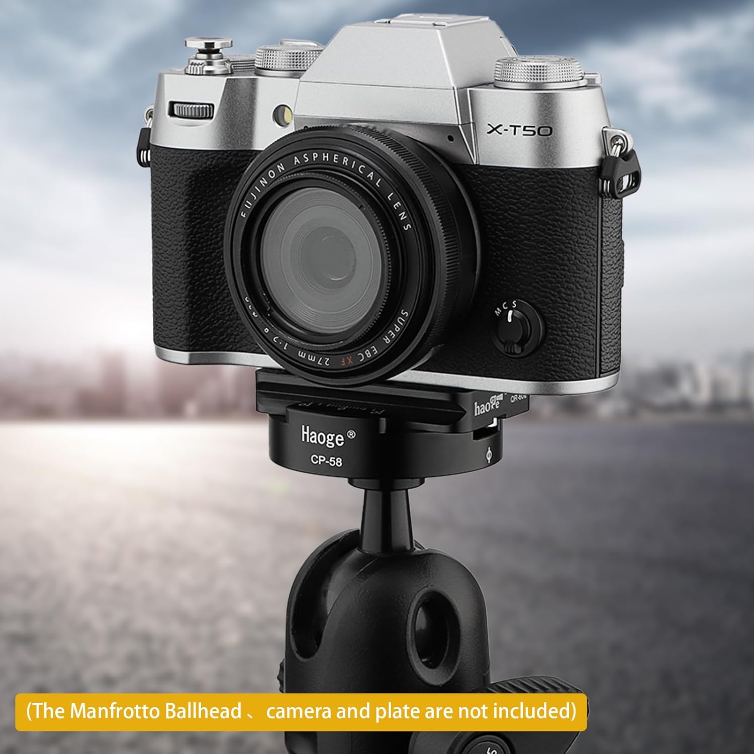 Haoge Haoge Combo Boss Adapter CP-58 58mm Arca Swiss Quick Release Clamp for Manfrotto Tripod Ball Head Replacement - View 7 of 8