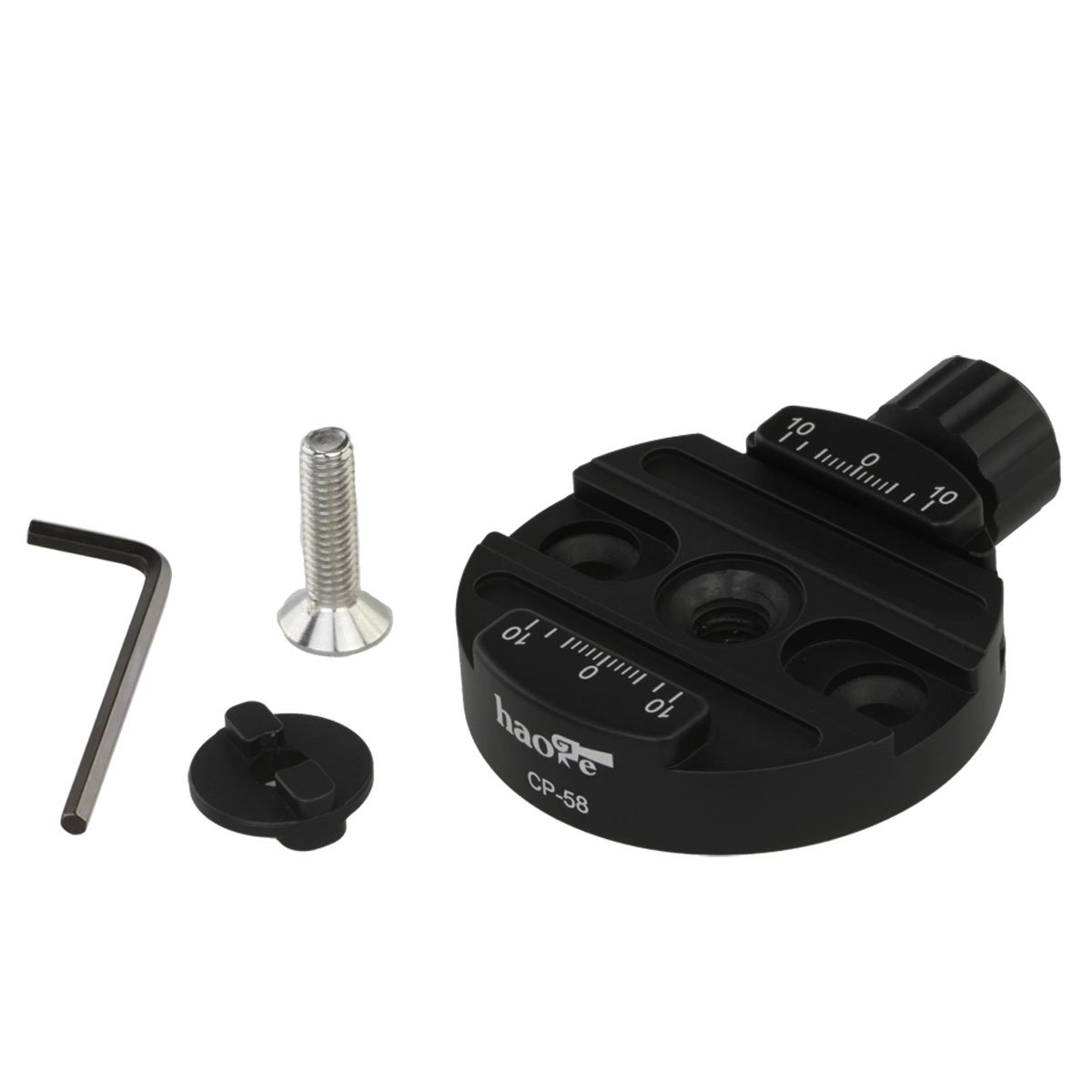 Haoge Combo Boss Adapter CP-58 58mm Arca Swiss Quick Release Clamp for Manfrotto Tripod Ball Head Replacement