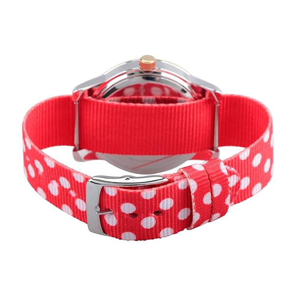 Disney Disney Women's Minnie Mouse Quartz Metal and Nylon Automatic Watch Red Model W002882 - View 3 of 8