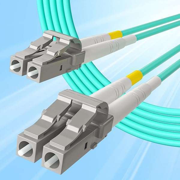 10Gtek LC to LC OM3 10Gb Fiber Patch Cable - 2M Aqua Duplex 50/125?m LSZH, 10-Pack for SFP Transceivers