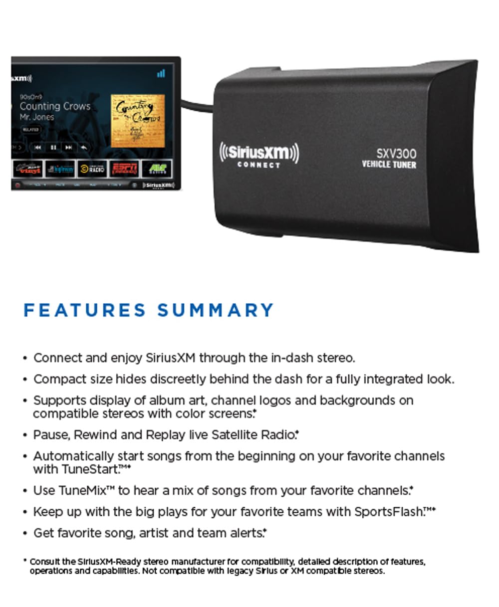 SiriusXM SIRIUS-XM SXV300V1 Vehicle Tuner for Enhanced SiriusConnect Experience in Electronics and Computing - View 8 of 9