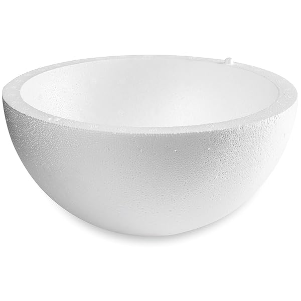 FloraCraft "FloraCraft SmoothF?M Hollow Half Ball - 5.9" x 11.9" White Crafting Essential" - View 5 of 9