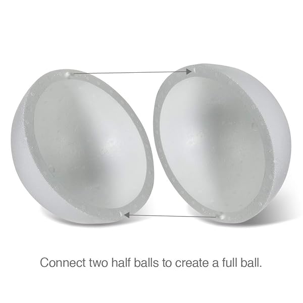 FloraCraft "FloraCraft SmoothF?M Hollow Half Ball - 5.9" x 11.9" White Crafting Essential" - View 7 of 9