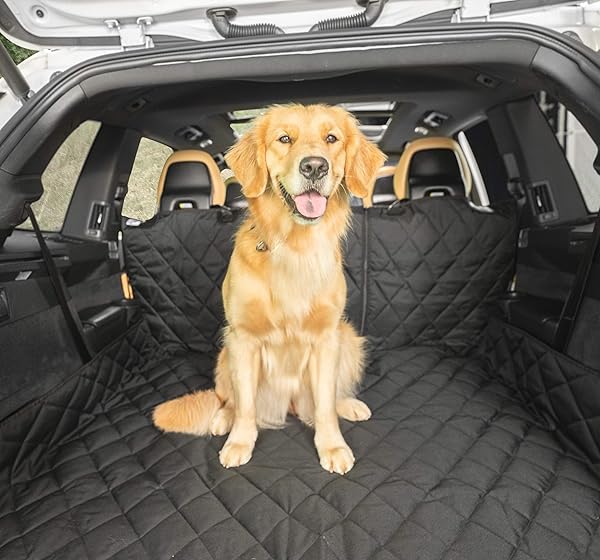 Plush Paws Products Plush Paws Convertible Cargo Liner Washable Waterproof Dog Cover for Car Truck SUV Nonslip Tear Resistant X-Large Black