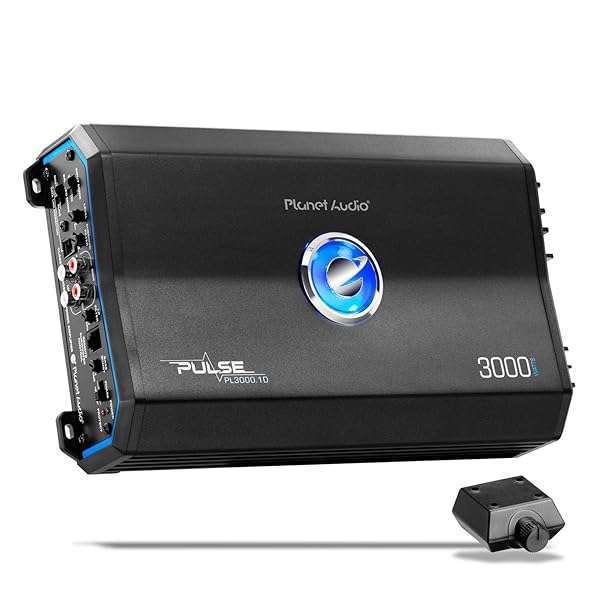 Planet Audio Planet Audio PL3000.1D Amplifier: 3000W Monoblock Class D for Subwoofers - High Output & Low Pass Crossover - View 2 of 2