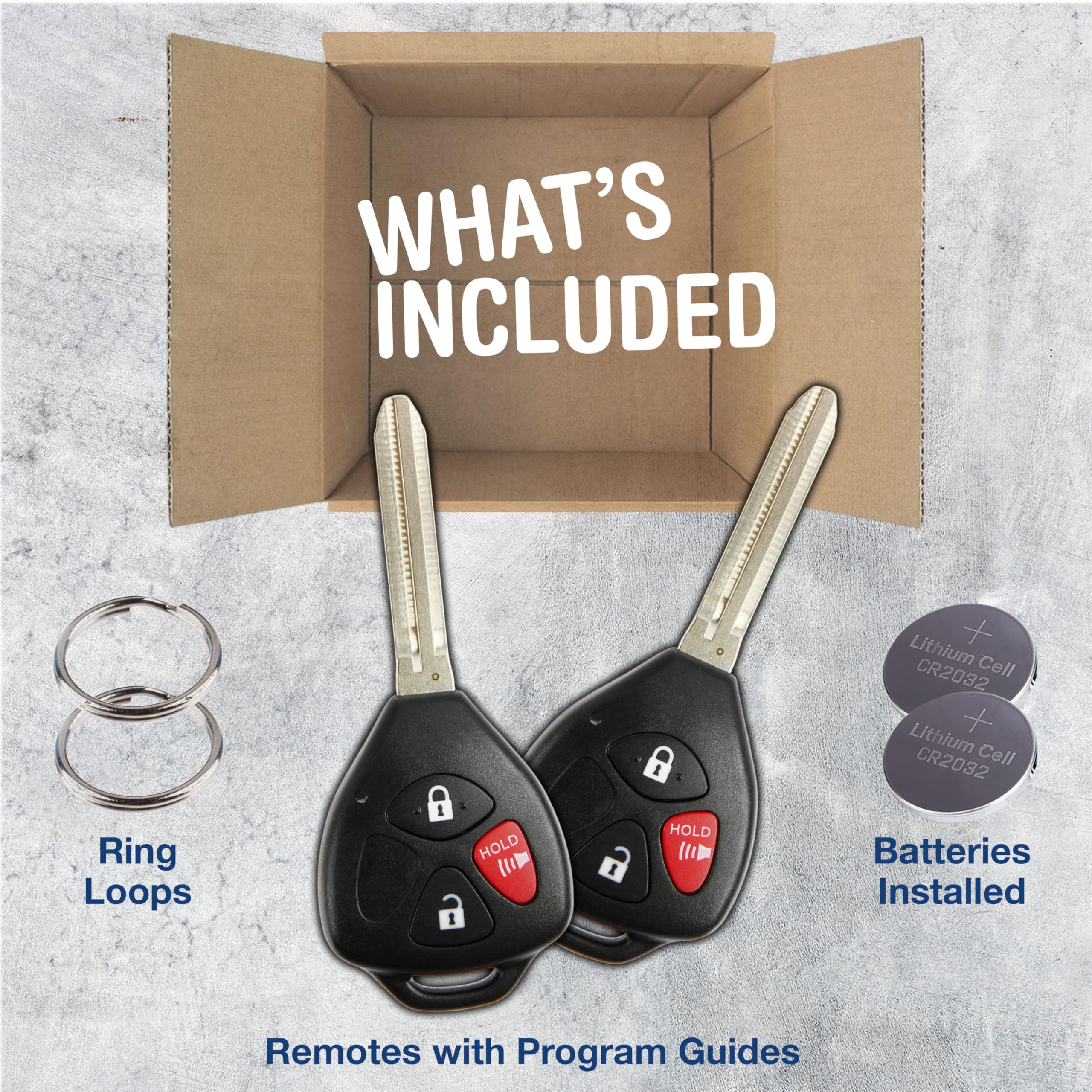 KeylessOption Keyless Entry Remote Control Car Key Fob Replacement MOZB41TG Pack of 2 - View 3 of 8