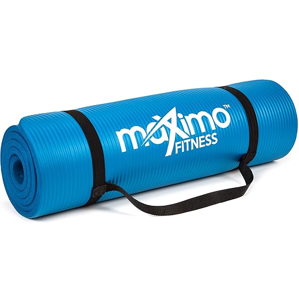 Maximo Fitness Maximo Fitness Extra Thick Exercise Mat - 183x60 cm Yoga, Pilates & Gym Mat for All Ages - Essential Home Gym Accessory in Blue