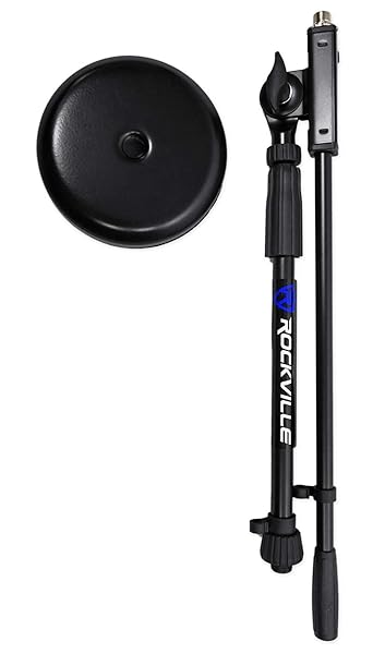 Rockville Rockville Kick Drum Guitar Amp Mic Stand with Steel Round Base Fixed Boom and Rubber Pad RKDS - View 3 of 7