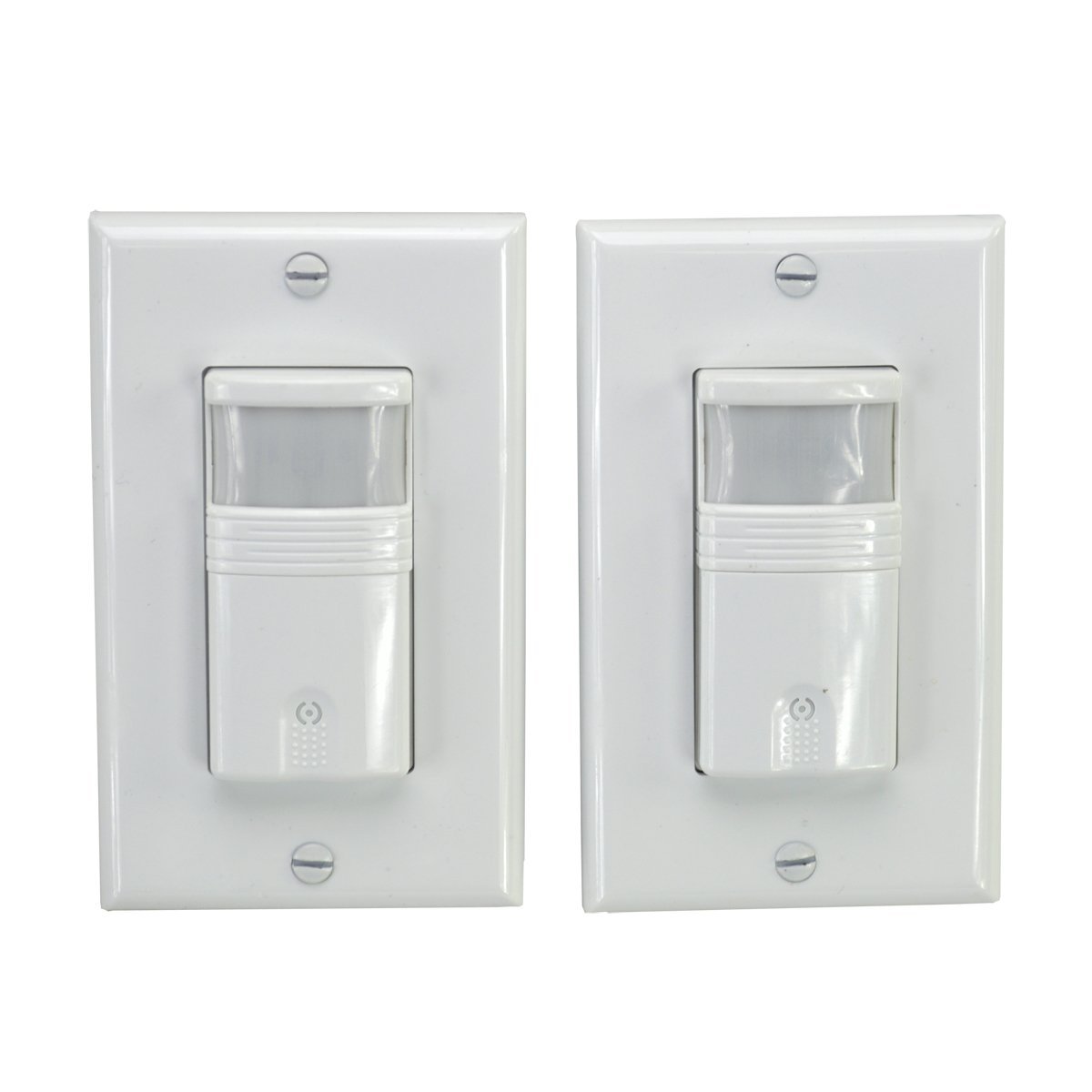 HomeSelects HomeSelects 1309 Pir Wall Switch 2 Pack Occupancy Vacancy Sensor 180 Degree Automatic On Off White Cover Plates Included - View 2 of 2