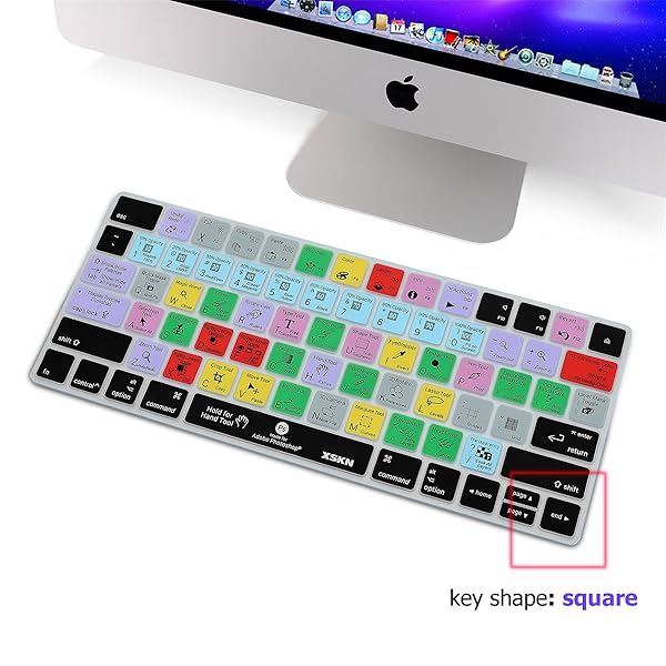 XSKN XSKN Magic Keyboard Shortcut Cover for Photoshop CC Durable Silicone Skin for Apple Magic Keyboard MLA22LLA US Version - View 5 of 11