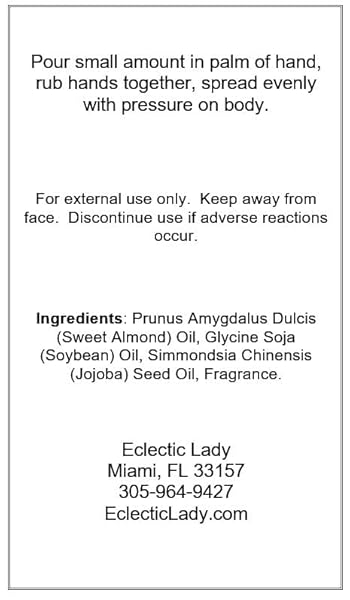 Eclectic Lady Monoi de Tahiti Massage Oil 8 oz with Sweet Almond and Jojoba Oil Preservative Free Ideal for Aromatherapy and Relaxation - View 4 of 5