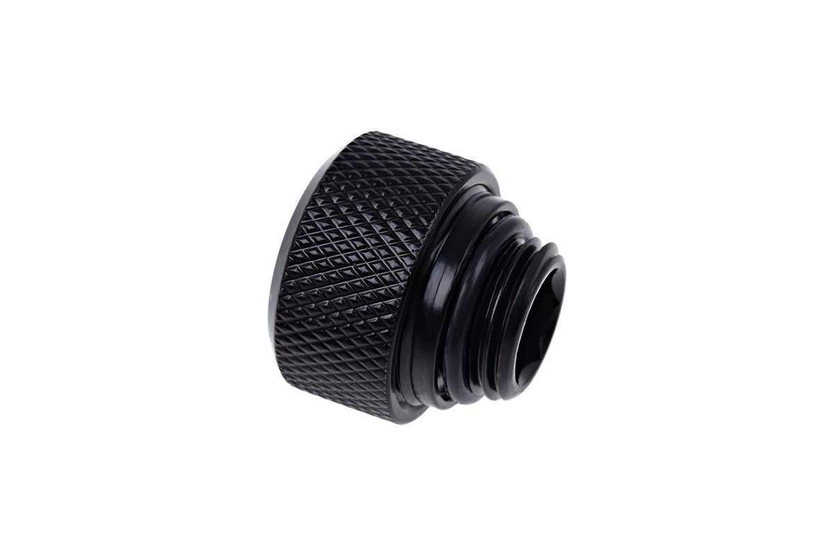 Alphacool Eiszapfen G1 4 HardTube Compression Fitting Deep Black for 13mm OD Plexi Brass Hard Tubes - View 2 of 4
