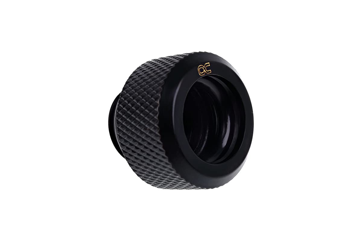 Alphacool Eiszapfen G1 4 HardTube Compression Fitting Deep Black for 13mm OD Plexi Brass Hard Tubes - View 4 of 4