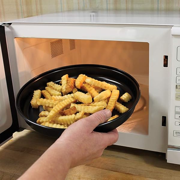 Bandwagon Micro Crisper Pan for Crispy Pizza French Fries and More in the Microwave - View 2 of 2